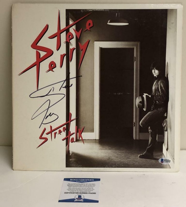 STEVE PERRY SIGNED STREET TALK ALBUM VINYL LP AUTHENTIC AUTOGRAPH BECKETT COA  COLLECTIBLE MEMORABILIA
