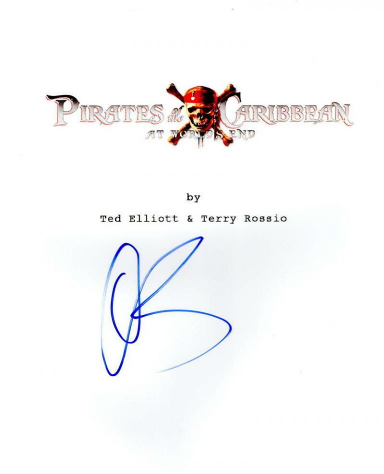 ORLANDO BLOOM SIGNED PIRATES OF THE CARIBBEAN AT WORLDS END SCRIPT AUTOGRAPH COA  COLLECTIBLE MEMORABILIA
