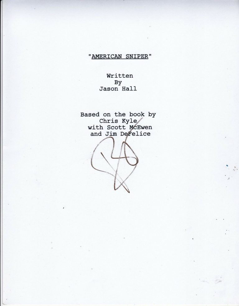 BRADLEY COOPER SIGNED AMERICAN SNIPER SCRIPT FULL 119 PAGE AUTHENTIC AUTOGRAPH  COLLECTIBLE MEMORABILIA