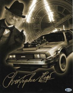 CHRISTOPHER LLOYD SIGNED 11X14 PHOTO BACK TO THE FUTURE DOC BROWN AUTO BECKETT G  COLLECTIBLE MEMORABILIA