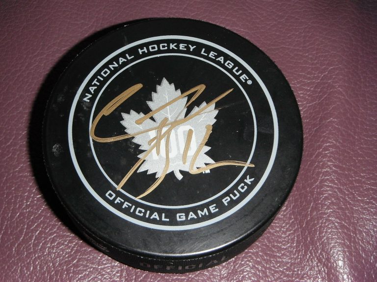 TORONTO MAPLE LEAFS CONNOR BROWN SIGNED 100TH ANNIVERSARY GAME PUCK  COLLECTIBLE MEMORABILIA