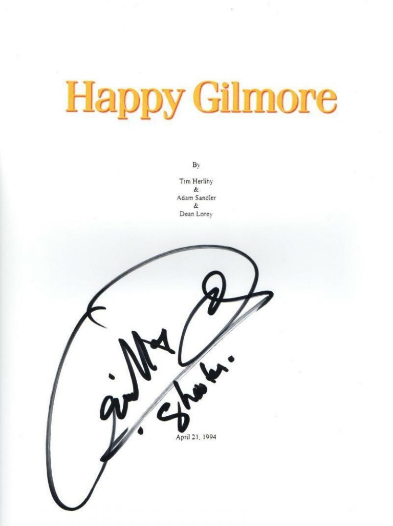 CHRISTOPHER MCDONALD SIGNED HAPPY GILMORE FULL 105 PAGE SCRIPT AUTOGRAPH COA  COLLECTIBLE MEMORABILIA