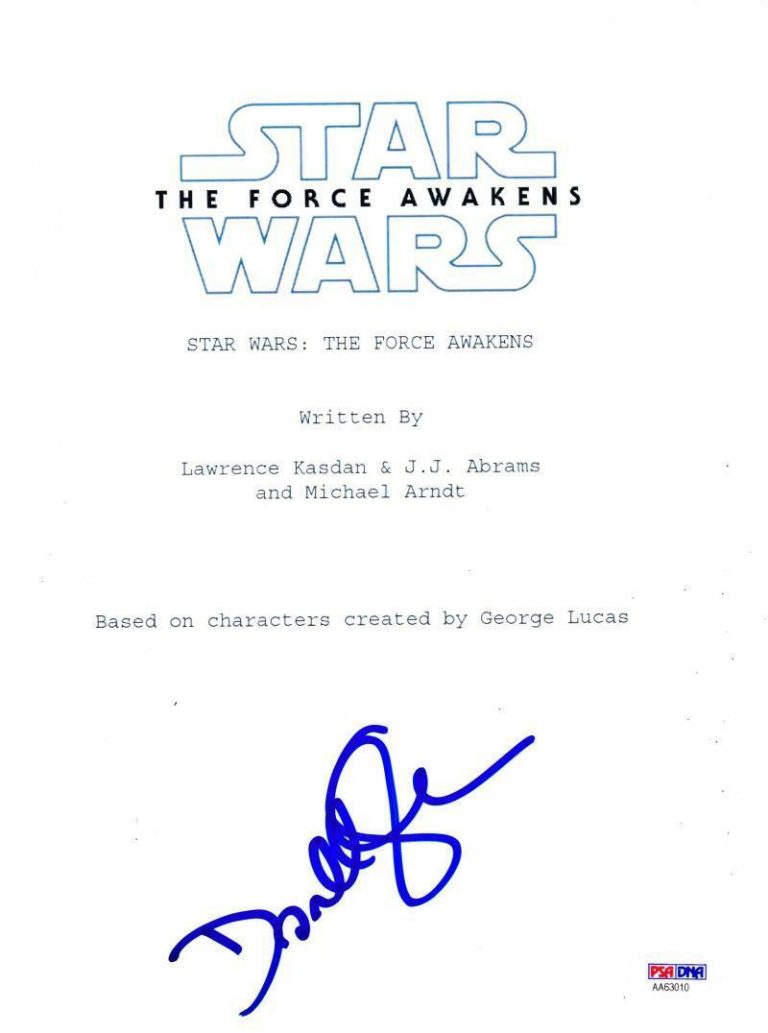 DOMHNALL GLEESON SIGNED STAR WARS FORCE AWAKENS SCRIPT AUTHENTIC AUTOGRAPH COA  COLLECTIBLE MEMORABILIA