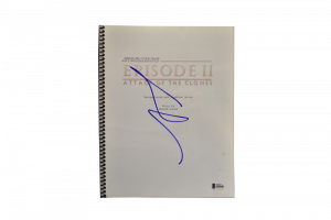 GEORGE LUCAS SIGNED SIGNED STAR WARS EPISODE 2 ATTACK OF THE CLONES SCRIPT BAS A  COLLECTIBLE MEMORABILIA