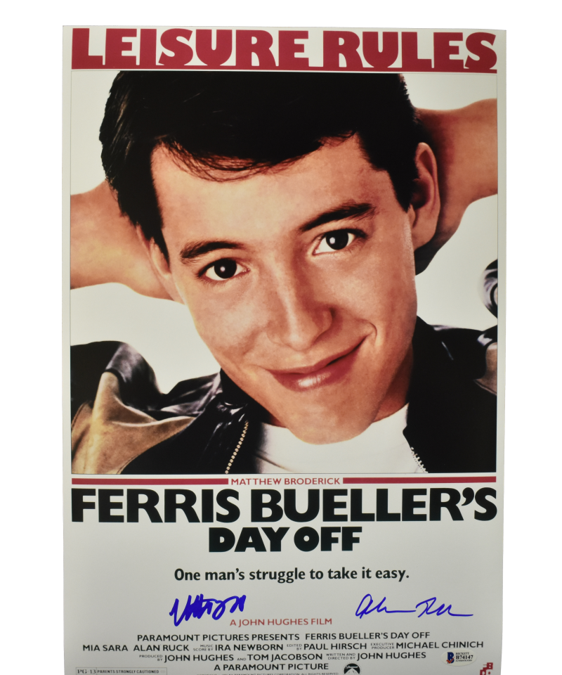Matthew Broderick Signed Autographed FERRIS BUELLER'S DAY OFF Script BAS COA 