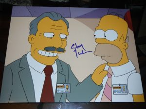 SIMPSONS STACY KEACH SIGNED POWER PLANT SECURITY 11X14  COLLECTIBLE MEMORABILIA