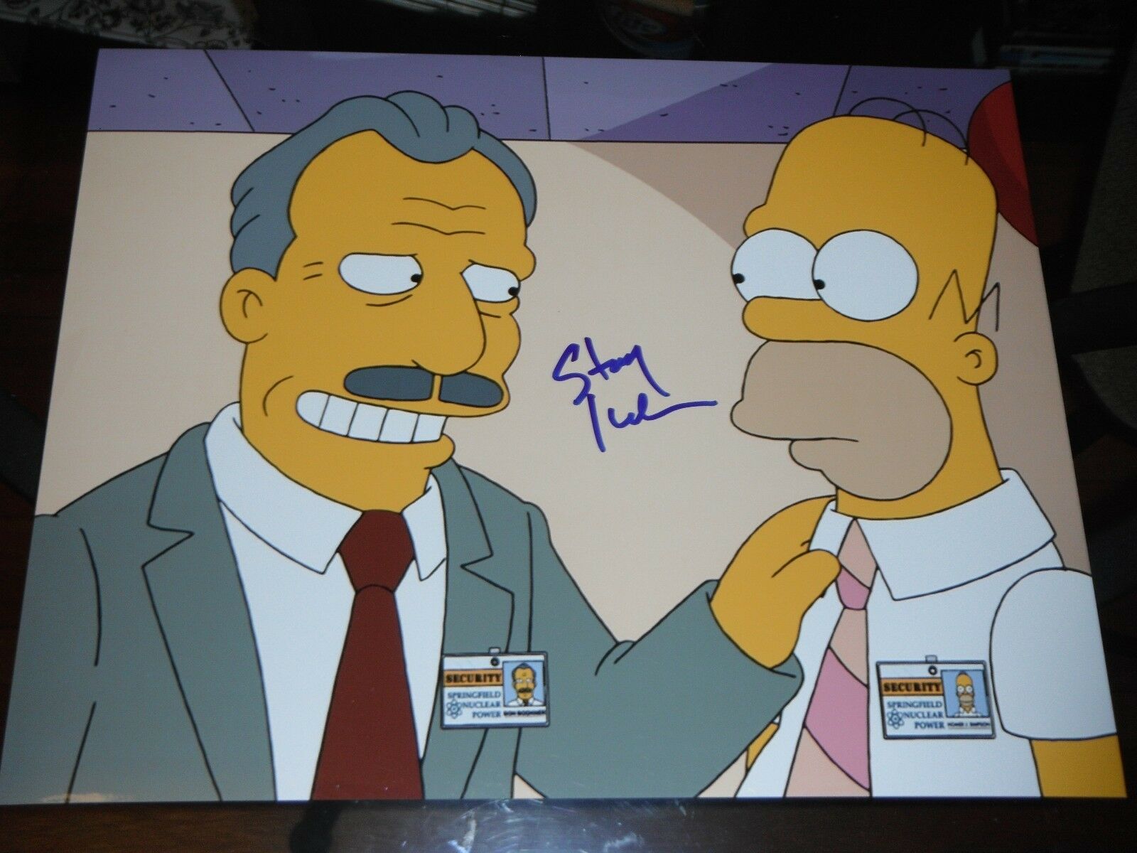 SIMPSONS STACY KEACH SIGNED POWER PLANT SECURITY 11X14 Collectible ...