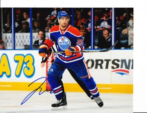 DARNELL NURSE EDMONTON OILERS SIGNED ON THE BLUELINE 8X10  COLLECTIBLE MEMORABILIA