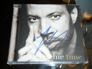 LIONEL RICHIE SIGNED TIME CD COVER  COLLECTIBLE MEMORABILIA