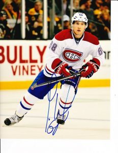 MONTREAL CANADIENS YANNICK WEBER SIGNED SKATING 8X10  COLLECTIBLE MEMORABILIA