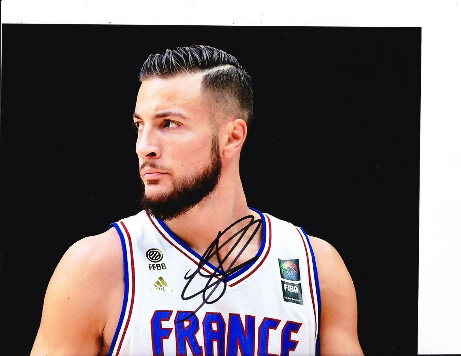 SAN ANTONIO SPURS JOFFREY LAUVERGNE SIGNED FRANCE 8X10 Collectible