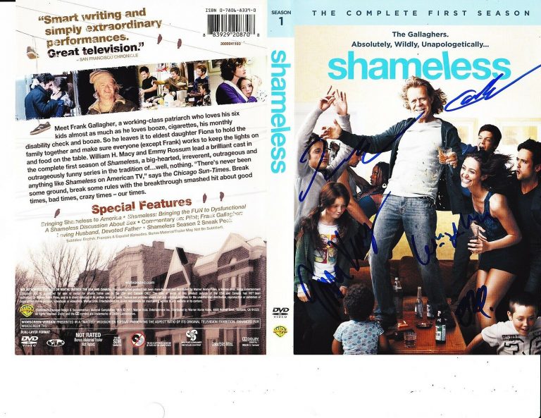 SHAMELESS CAST SIGNED SEASON ONE DVD COVER  COLLECTIBLE MEMORABILIA