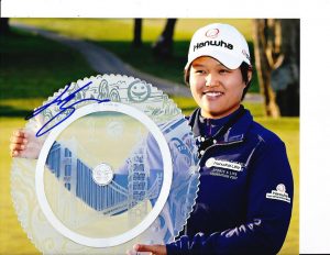 LPGA SUPERSTAR HARU NOMURA SIGNED TROPHY PLATE 8X10  COLLECTIBLE MEMORABILIA