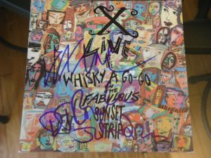 X GROUP SIGNED LIVE AT THE WHISKEY GO GO CD COVER EXENE  COLLECTIBLE MEMORABILIA