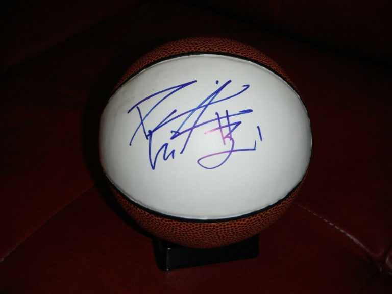 LOS ANGELES CLIPPERS DARIUS MILES SIGNED MINI WHITE LEATHER BALL  COLLECTIBLE MEMORABILIA