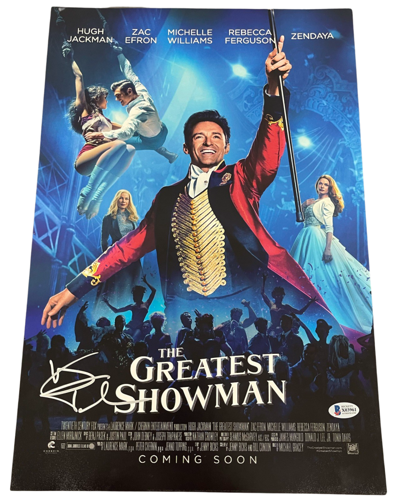 HUGH JACKMAN SIGNED 12X18 PHOTO THE GREATEST SHOWMAN AUTOGRAPH BECKETT