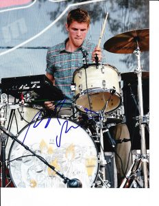 FOSTER THE PEOPLE MARK PONTIUS SIGNED DRUMMING 8X10  COLLECTIBLE MEMORABILIA