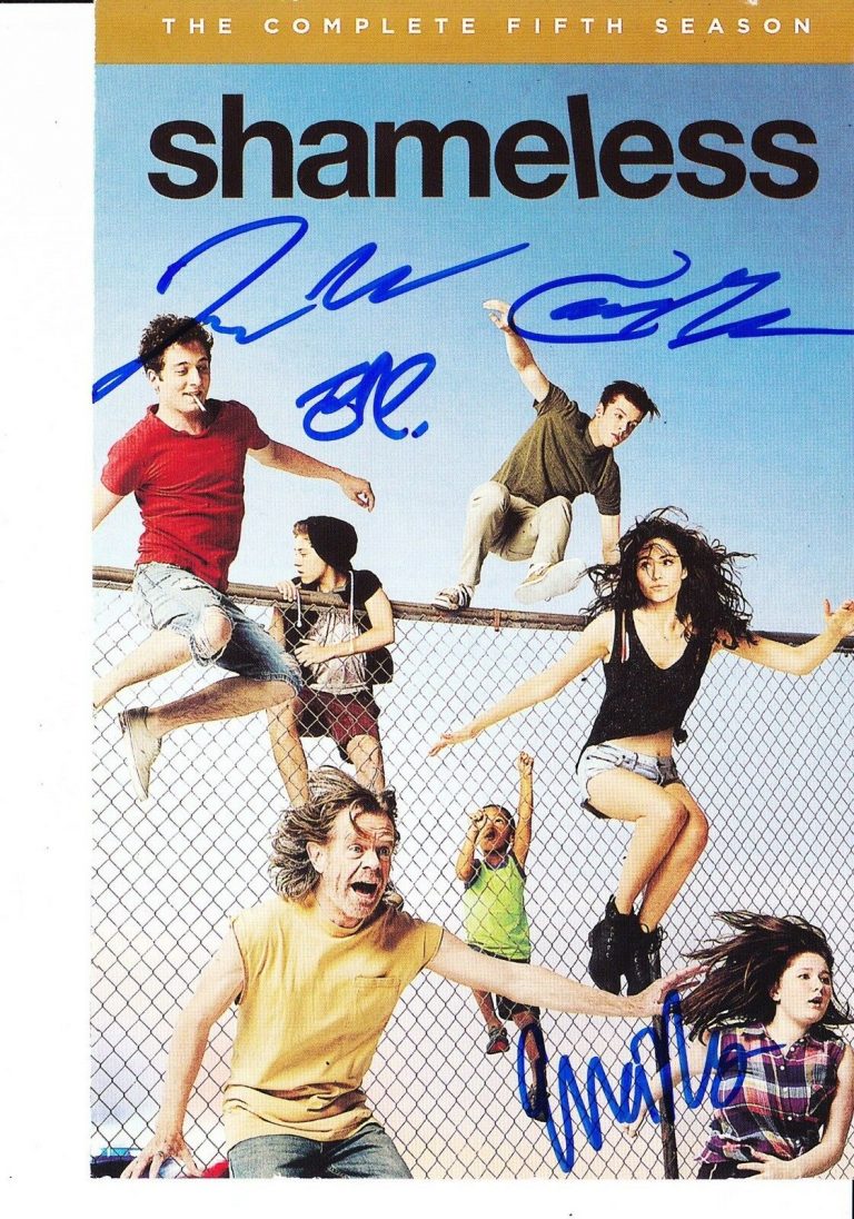 SHAMELESS CAST SIGNED SEASON FIVE DVD INSERT  COLLECTIBLE MEMORABILIA