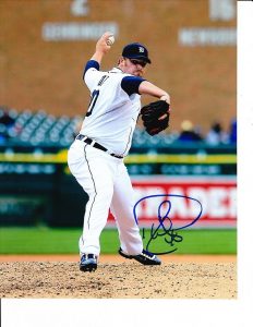DETROIT TIGERS PHIL COKE SIGNED PITCHING 8X10  COLLECTIBLE MEMORABILIA