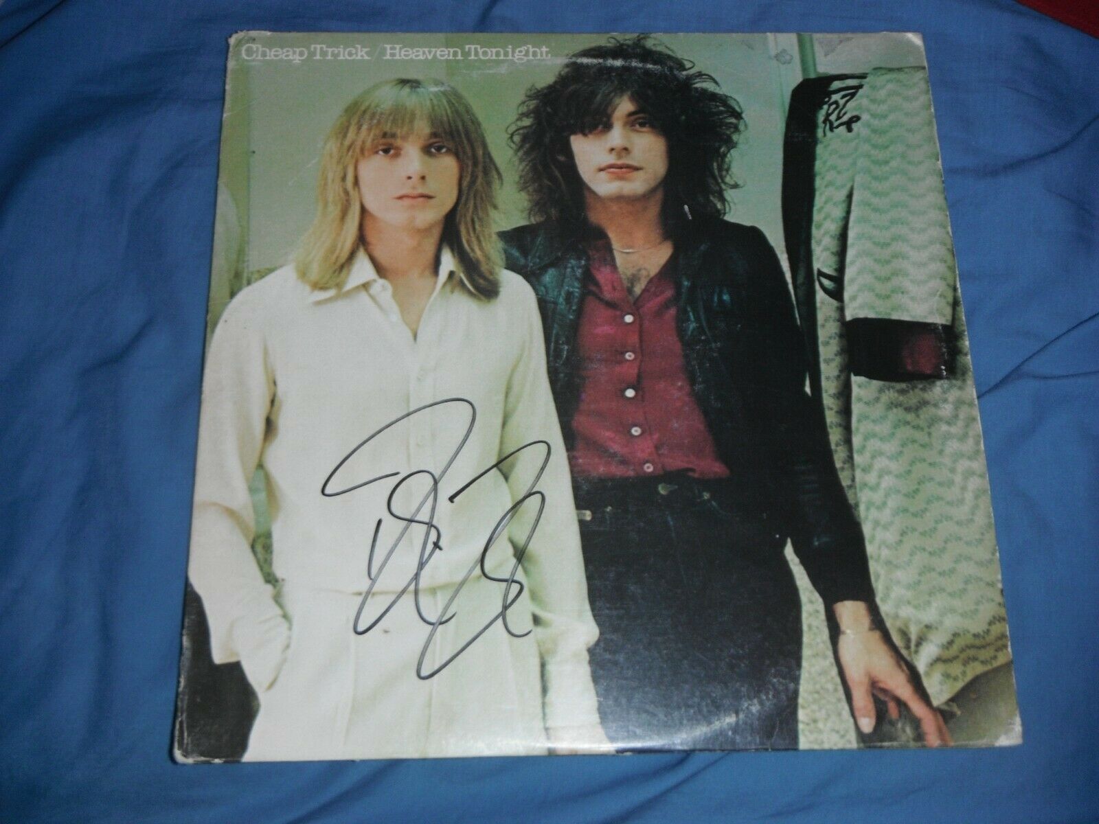 CHEAP TRICK ROBIN ZANDER SIGNED HEAVEN TONIGHT VINYL ALBUM Collectible