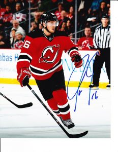 NEW JERSEY DEVILS JACOB JOSEFSEN PLAYING D SIGNED 8X10  COLLECTIBLE MEMORABILIA