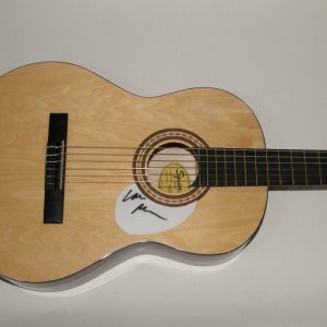 VAN MORRISON SIGNED AUTOGRAPH FENDER BRAND ACOUSTIC GUITAR - MOONDANCE, RARE! COLLECTIBLE MEMORABILIA