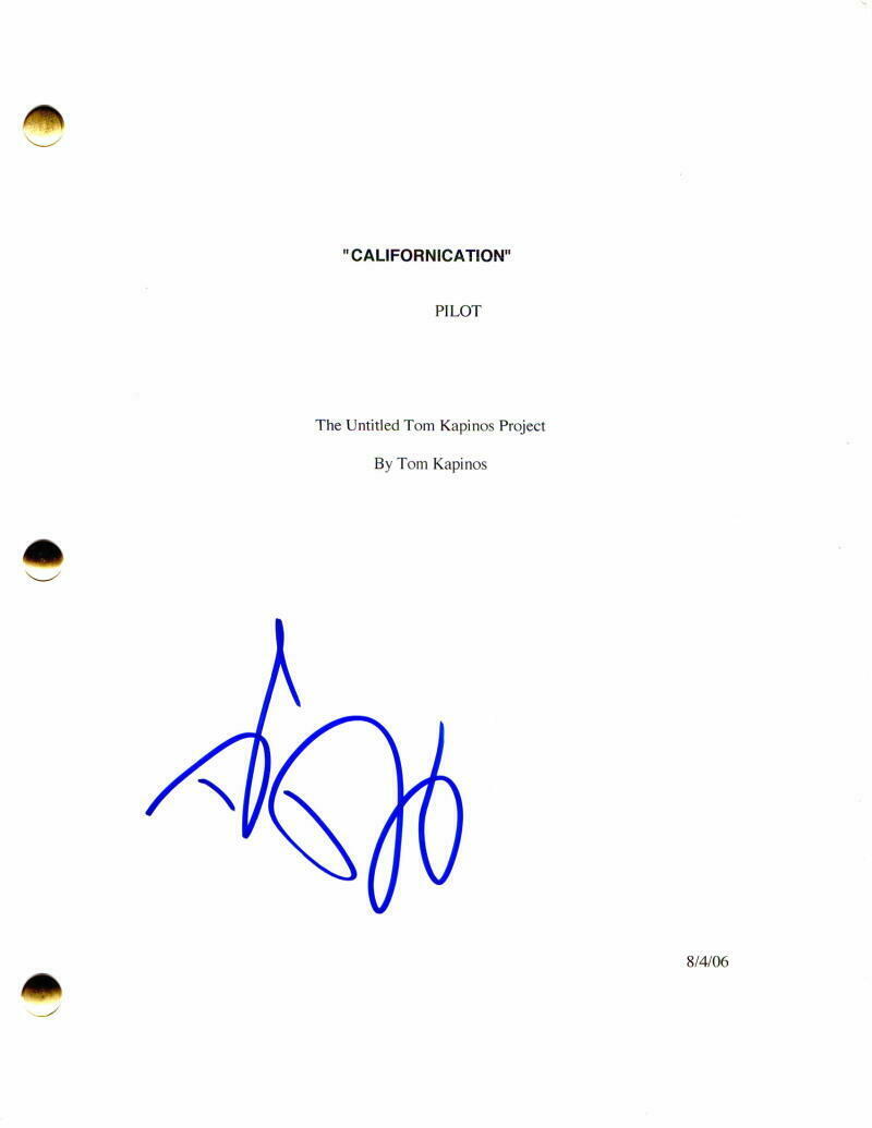 DAVID DUCHOVNY SIGNED AUTOGRAPH - CALIFORNICATION PILOT SCRIPT - THE X ...