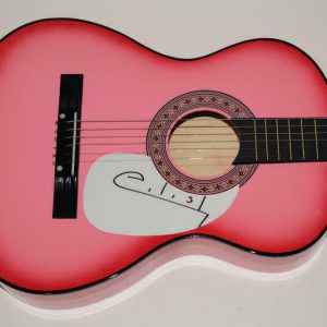 BILLIE EILISH SIGNED AUTOGRAPH PINK ACOUSTIC GUITAR - BAD GUY SINGER, RARE! Collectible Memorabilia
