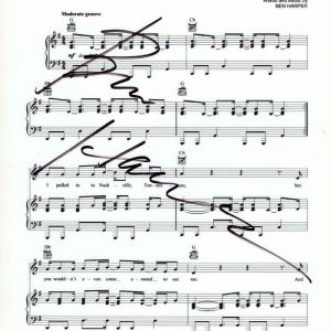 BEN HARPER SIGNED AUTOGRAPH "STEAL MY KISSES" SHEET MUSIC - & INNOCENT CRIMINALS Collectible Memorabilia