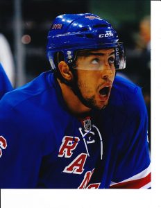 NEW YORK RANGERS EMERSON ETEM SIGNED BLUE JERSEY 8X10  COLLECTIBLE MEMORABILIA