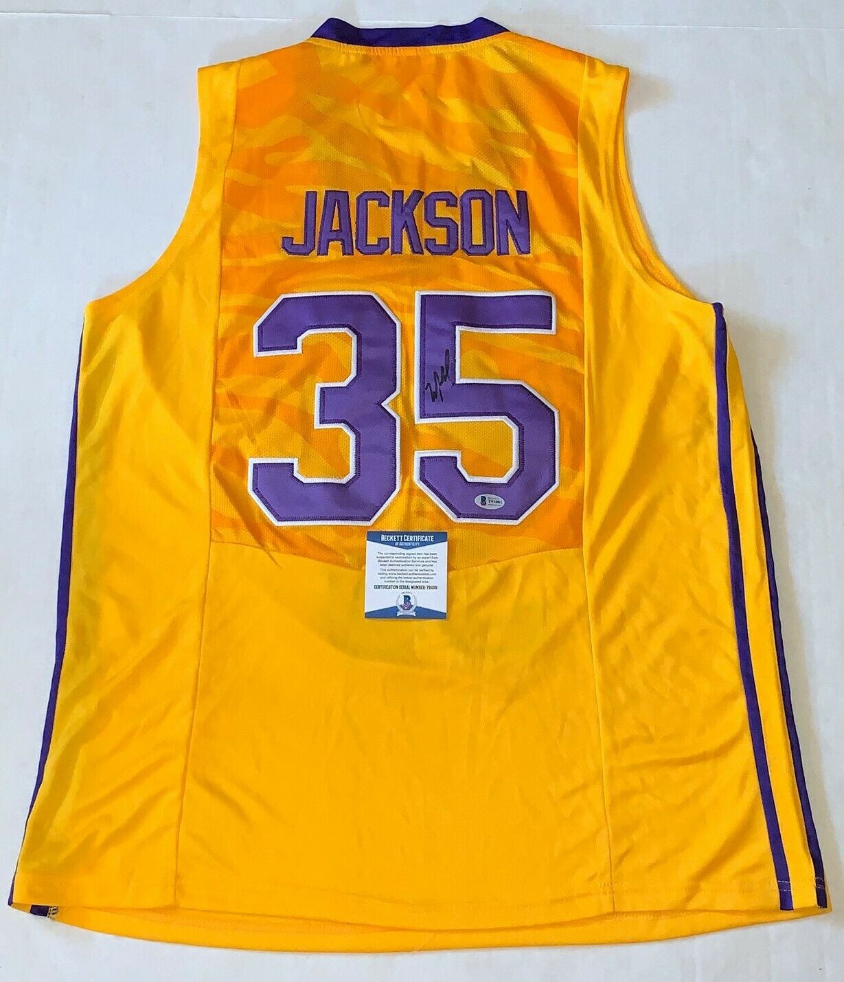 Mahmoud Abdul-Rauf signed Chris Jackson LSU Tigers jersey autographed 2 ...