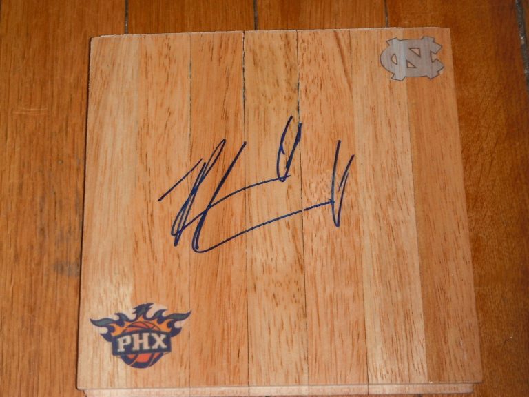 PHOENIX SUNS KENDALL MARSHALL SIGNED PARQUE WOOD FLOOR TILE  COLLECTIBLE MEMORABILIA