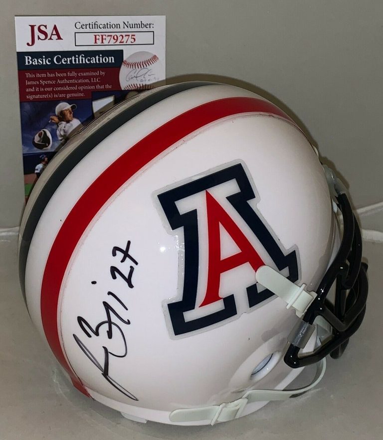 LANCE BRIGGS CHICAGO BEARS SIGNED ARIZONA WILDCATS MINI HELMET AUTOGRAPHED JSA  COLLECTIBLE MEMORABILIA