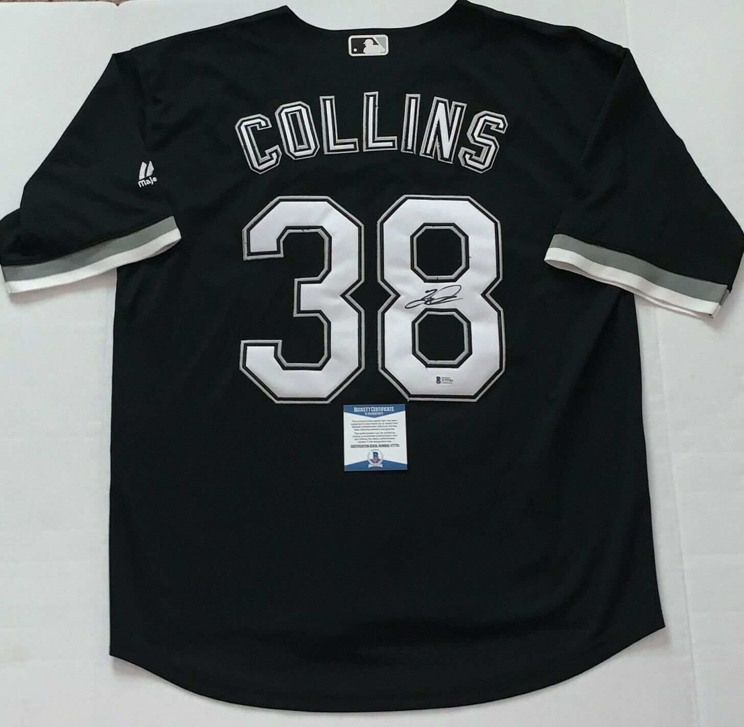 ZACK COLLINS SIGNED CUSTOM XL CHICAGO WH SOX JERSEY, BECKETT HOLO