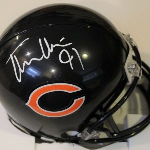 Tommie Harris Signed Chicago Bears Mini Football Helmet W/COA Oklahoma Collectible Memorabilia