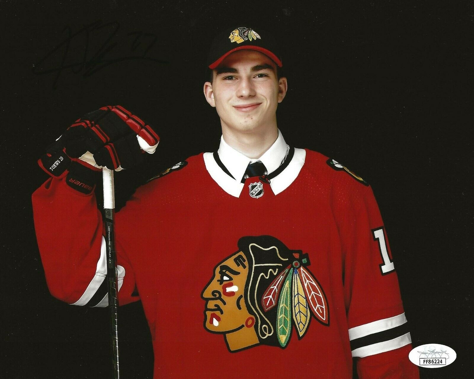 Kirby Dach signed Chicago Blackhawks 8x10 photo autographed Hawks 2 JSA