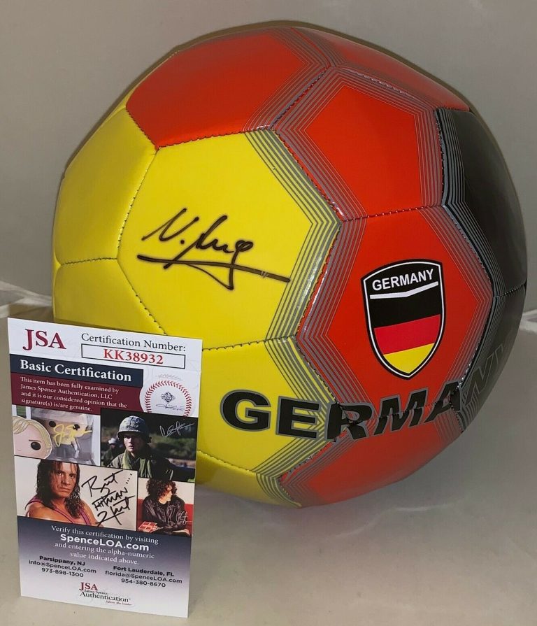 NADINE ANGERER SIGNED F/S GERMANY SOCCER BALL AUTOGRAPHED PROOF WORLD CUP JSA  COLLECTIBLE MEMORABILIA
