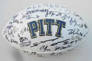 2015 PITT PANTHERS TEAM SIGNED LOGO FOOTBALL W/COA PITTSBURGH  COLLECTIBLE MEMORABILIA