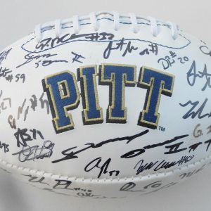 2015 Pitt Panthers Team Signed Logo Football w/COA Pittsburgh Collectible Memorabilia