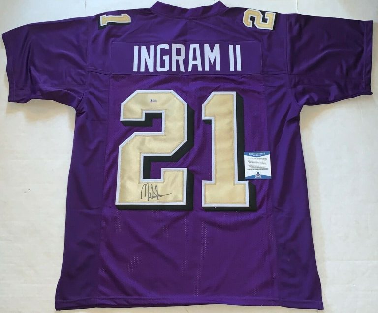 MARK INGRAM SIGNED BALTIMORE RAVENS CUSTOM JERSEY AUTOGRAPHED BECKETT BAS  COLLECTIBLE MEMORABILIA