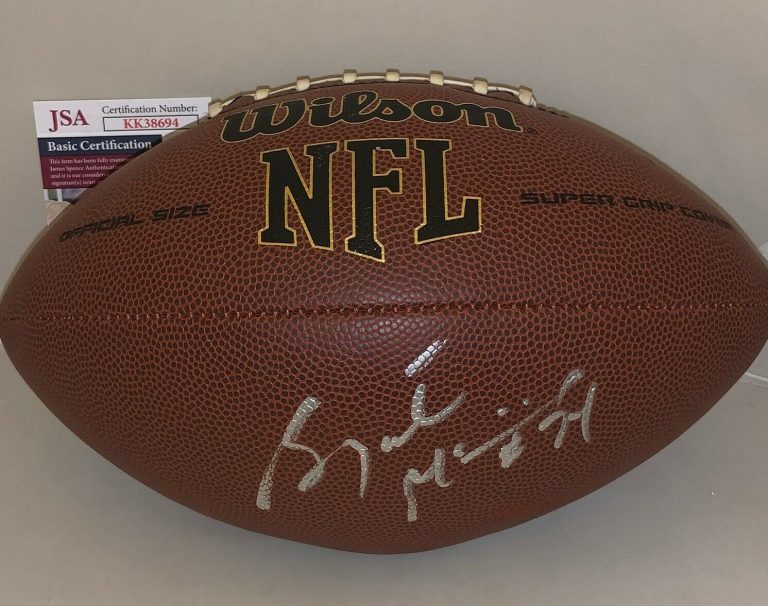BRYANT MCKINNIE MINNESOTA VIKINGS SIGNED NFL FOOTBALL BALL AUTOGRAPHED JSA  COLLECTIBLE MEMORABILIA