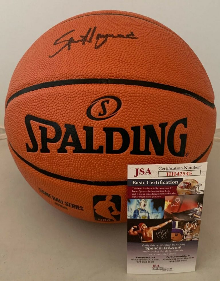 SPENCER HAYWOOD SEATTLE SUPERSONICS SIGNED F/S NBA REPLICA GAME BALL HOF JSA  COLLECTIBLE MEMORABILIA