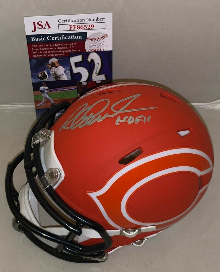 RICHARD DENT SIGNED CHICAGO BEARS AMP SPEED MINI HELMET PROOF AUTOGRAPHED JSA  COLLECTIBLE MEMORABILIA