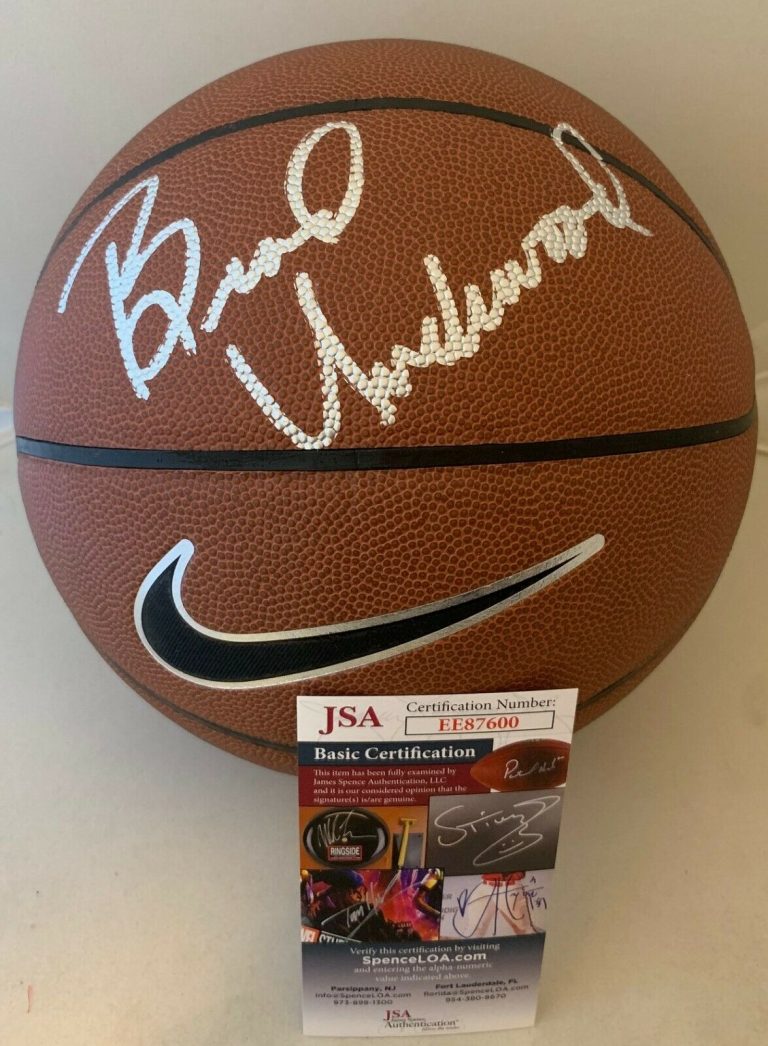 BRAD UNDERWOOD ILLINOIS SIGNED KANSAS STATE WILDCATS F/S BASKETBALL BALL JSA  COLLECTIBLE MEMORABILIA