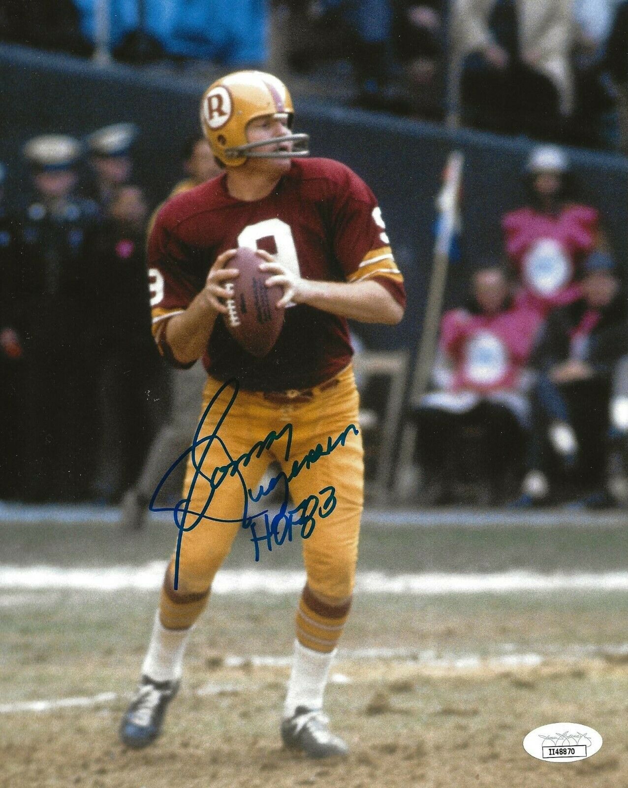 Sonny Jurgensen signed Washington Redskins 8x10 photo W/ HOF ...