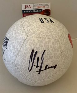 CLINT DEMPSEY SEATTLE SOUNDERS SIGNED TEAM USA MINI SOCCER BALL PROOF JSA  COLLECTIBLE MEMORABILIA
