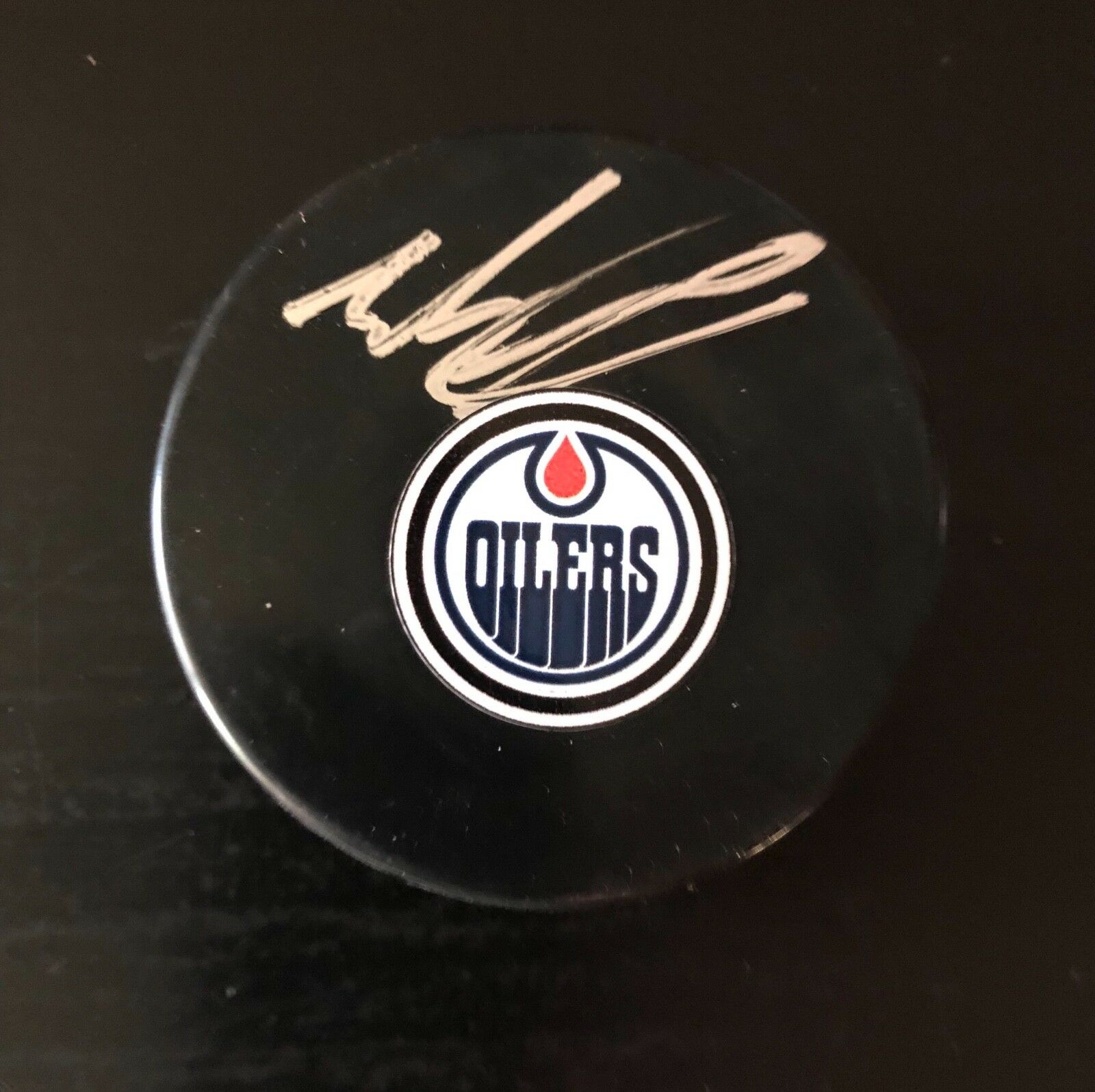 Evan Bouchard Signed 2018 Edmonton Oilers Autograph Puck w/COA NHL ...