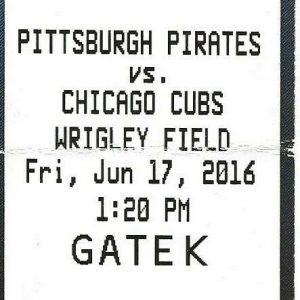 Willson Contreras Chicago Cubs MLB Debut 6/17/2016 Ticket Stub Wrigley Field Collectible Memorabilia