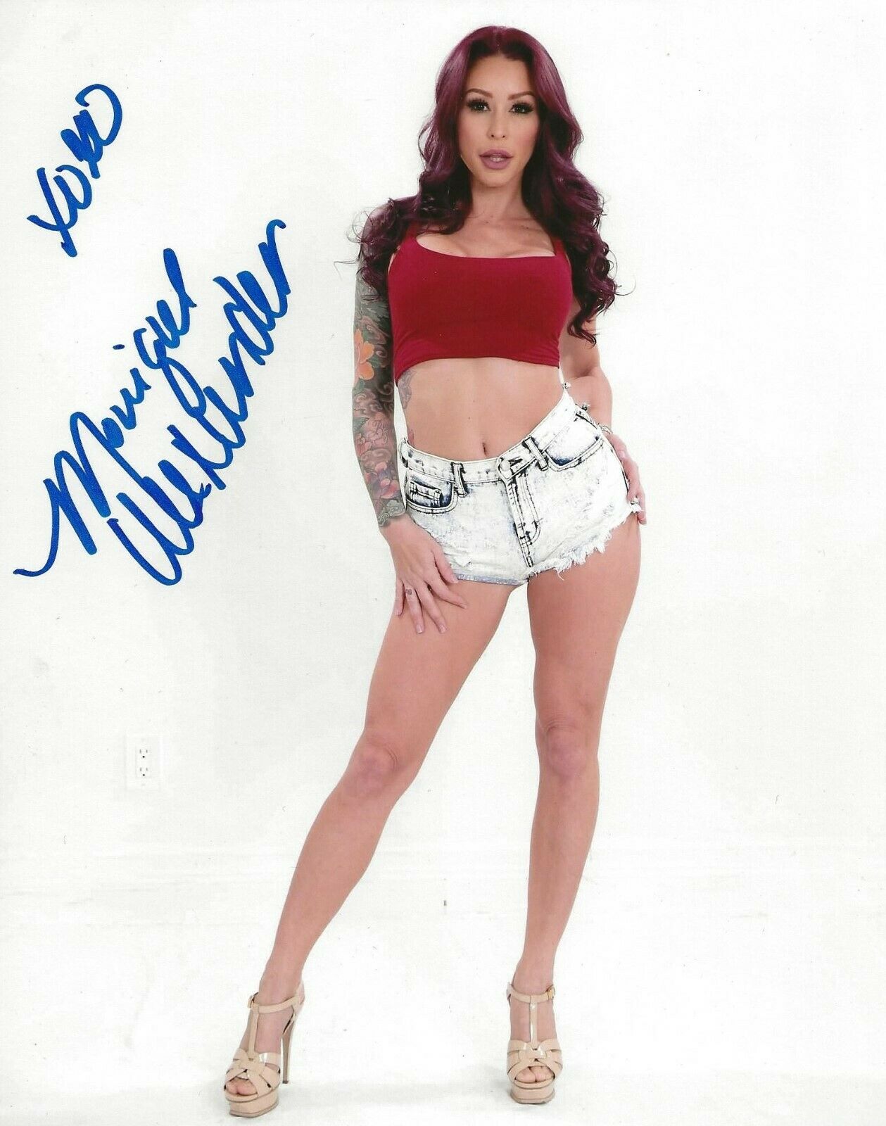 Monique Alexander Adult Video Star Signed 8x10 Photo Avn Winner Autographed 7 Collectible 6644