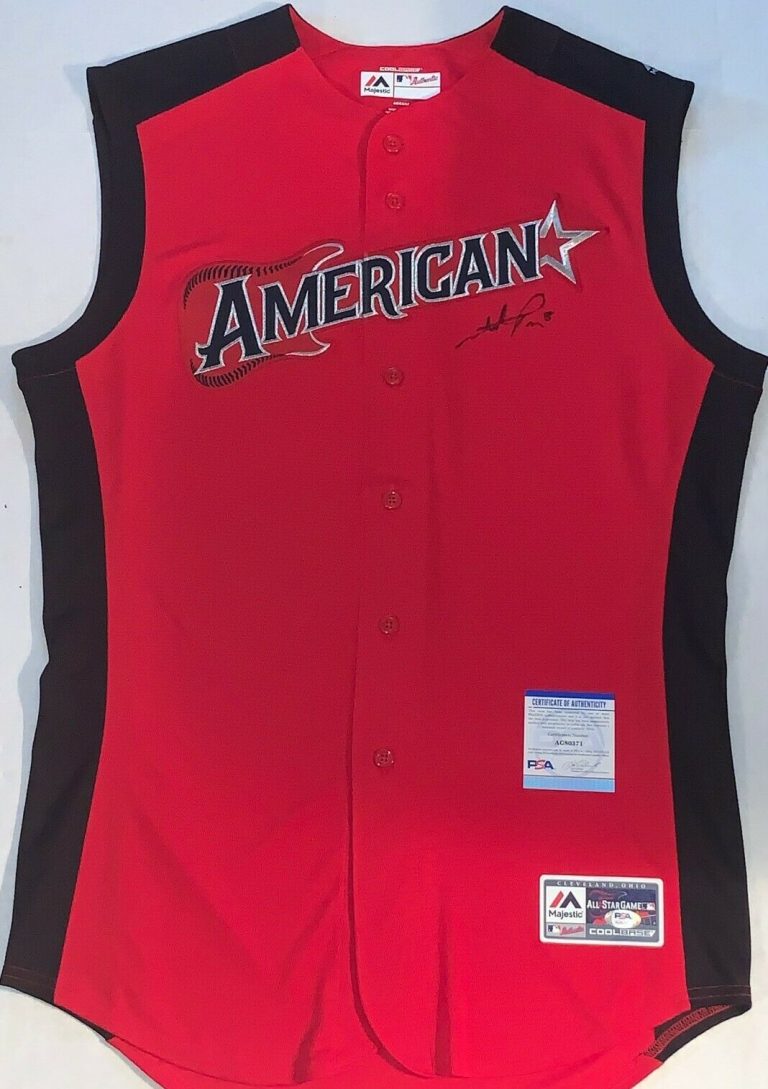 HUNTER PENCE TEXAS RANGERS SIGNED 2019 ALL STAR GAME JERSEY SIZE 44 PSA  COLLECTIBLE MEMORABILIA